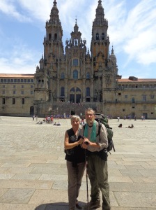 Compostela aankomst 2013 Luc en Rita